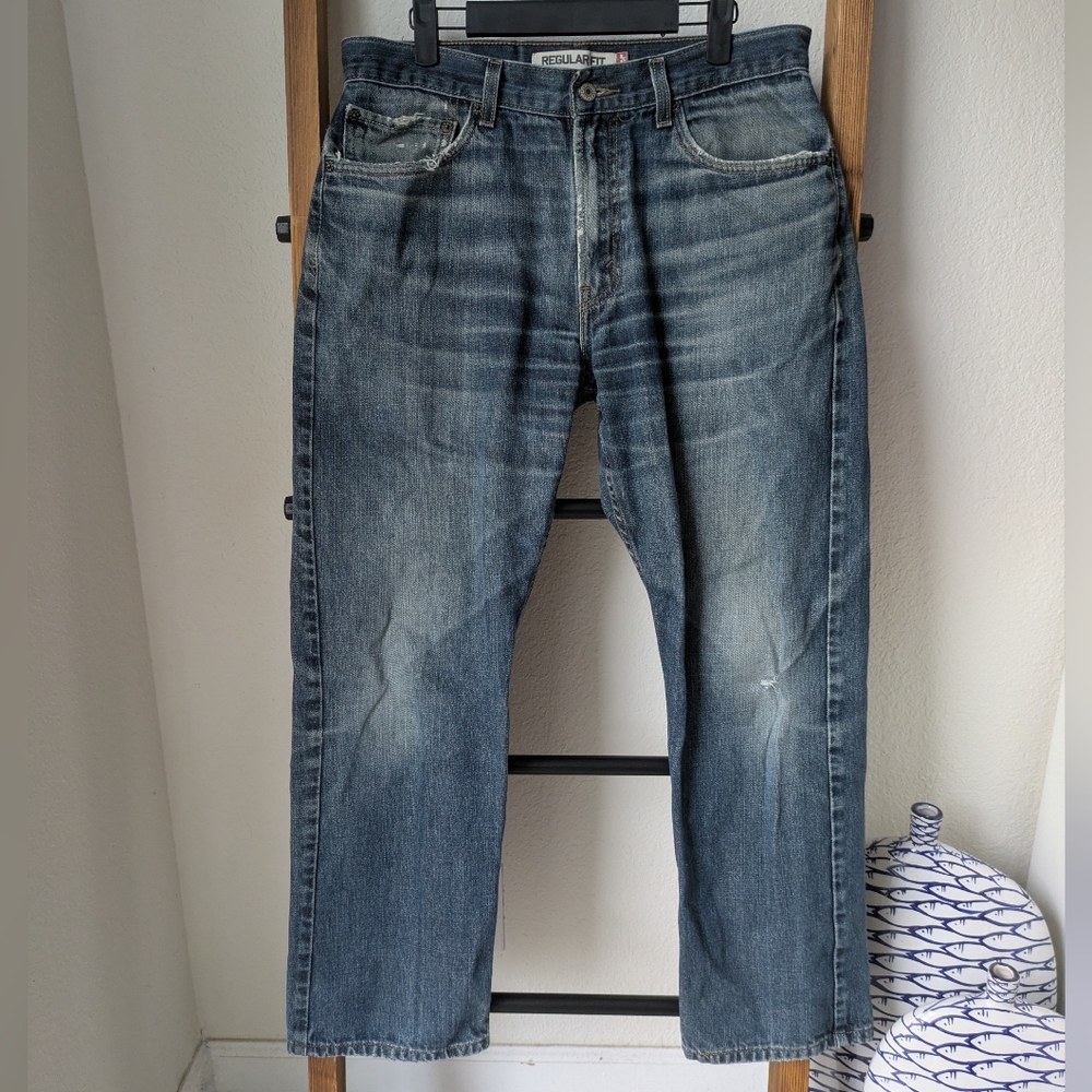 Levi's Men's 505 Regular Fit Navy Jeans - Size 33x30